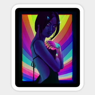 Rainbow Girl Sticker